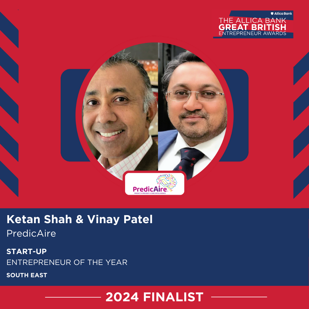 PredicAire founders Shortlisted for the Great British Entrepreneur of the Year in the Startup Category